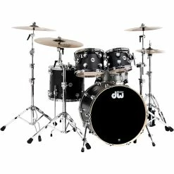 Outlet 🔥 DW DW Collector's Series 4-Piece Shell Pack Ebony Chrome Hardware 🛒