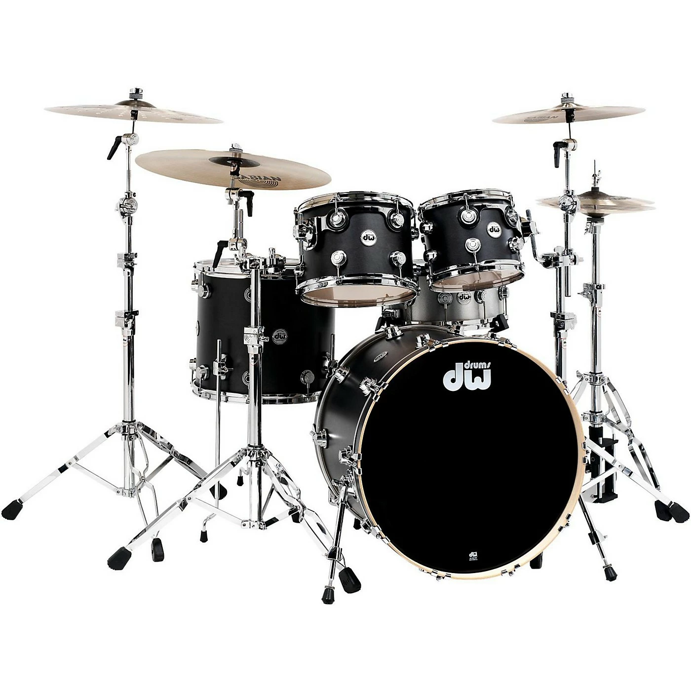 Outlet 🔥 DW DW Collector's Series 4-Piece Shell Pack Ebony Chrome Hardware 🛒