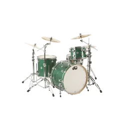Best deal 😍 DW DW Collector's Series 3-Piece Shell Pack With 24" Bass Drum Green Glass Chrome Hardware 🎉
