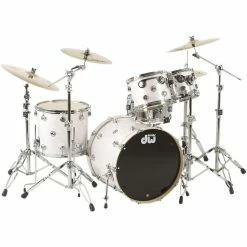 Promo ???? DW DW SSC Collector's Series 4-Piece Shell Pack Satin White Twisted Chrome Hardware ✨