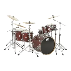 Deals 🛒 DW DW Collector's Series Satin Oil 5-Piece Shell Pack Ox Blood Red Chrome Hardware 🎉