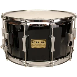 Promo ⌛ Pork Pie Pork Pie Maple/Oak Snare Drum High Gloss Black 8X14 ❤️