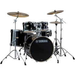 Best Sale 👏 Yamaha Yamaha Stage Custom Birch 5-Piece Shell Pack With 22" Bass Drum Raven Black ⌛