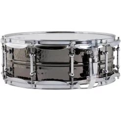 Flash Sale ❤️ Ludwig Ludwig Hand ???? Hammered Black Beauty Snare Drum With Tube Style Lugs 14 X 5 In. ????