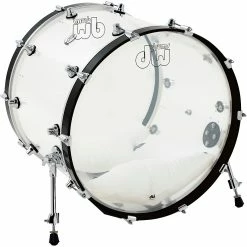 Hot Sale ???? DW DW Design Series Acrylic Bass Drum With Chrome Hardware 22 X 18 In. Clear ????
