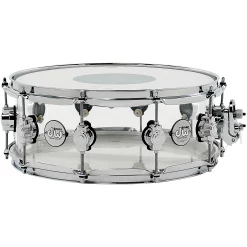 Hot Sale ???? DW DW Design Series Acrylic Snare Drum With Chrome Hardware 14 X 5.5 In. Clear ????