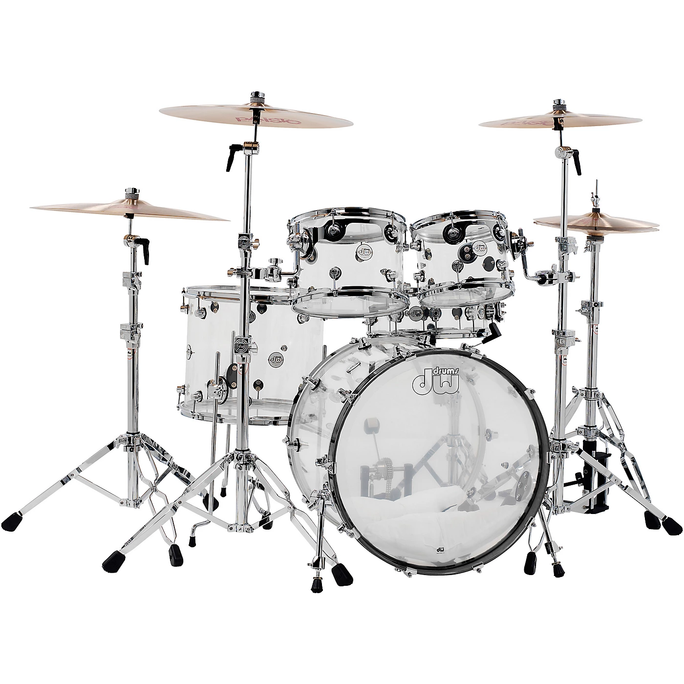 DW Design Series Acrylic 5-Piece Shell Pack with Chrome Hardware Clear Best Sale ❤️ DW DW Design Series Acrylic 5-Piece Shell Pack With Chrome Hardware Clear ???? -Ludwig Shop J13306000001000 00 1400x1400 1