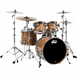 Deals ⌛ DW DW Collector's Cherry 4-Piece Lacquer Custom Shell Pack Natural With Chrome Hardware ????