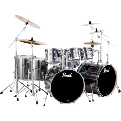 Cheapest ???? Pearl Pearl Export Double Bass 8-Piece Drum Set Smokey Chrome ????