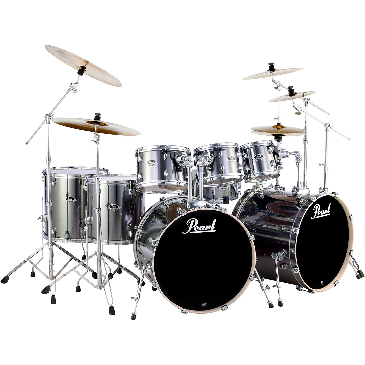 Pearl Export Double Bass 8-Piece Drum Set Smokey Chrome Cheapest ???? Pearl Pearl Export Double Bass 8-Piece Drum Set Smokey Chrome ???? -Ludwig Shop J19873000002000 00 1400x1400 1