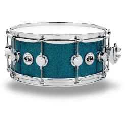 Best Pirce ⭐ DW DW Collector's Series Finish Ply Teal Glass Snare Drum With Chrome Hardware 14 X 6 In. 😉