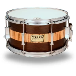 Flash Sale 🎁 Pork Pie Pork Pie Exotic Rosewood Zebrawood Snare Drum 13 X 7 In. 🌟