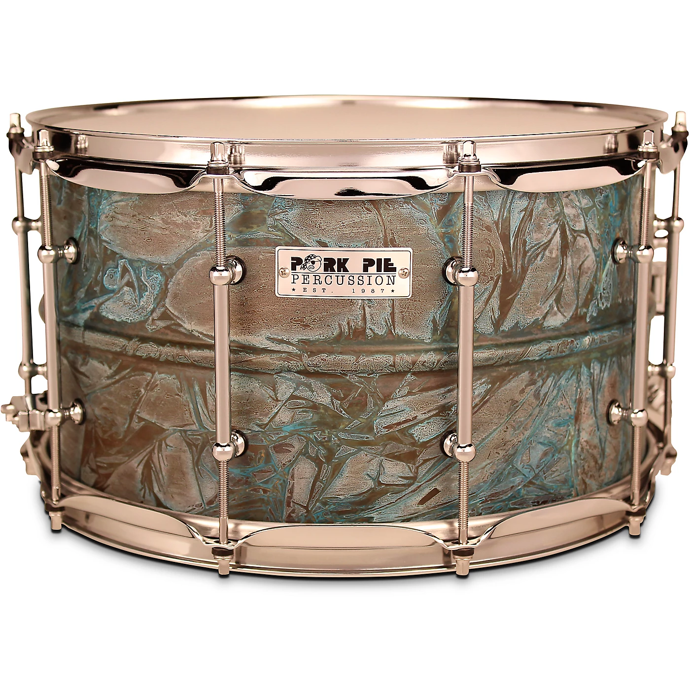 Promo 😉 Pork Pie Pork Pie Patina Brass Snare Drum 14 X 8 In. 🥰