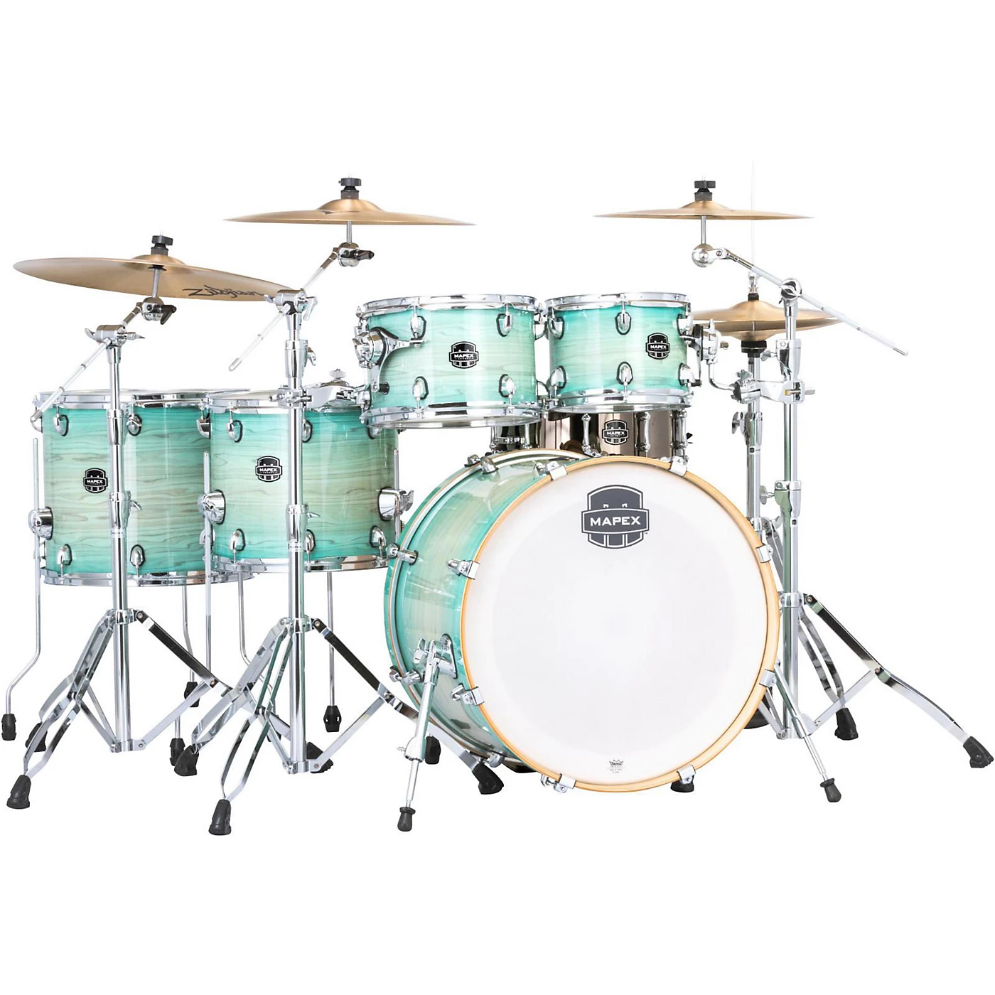 Cheap ⭐ Mapex Mapex Armory Series Exotic Studioease Shell Pack With Fast Toms Ultramarine Gloss 🔔