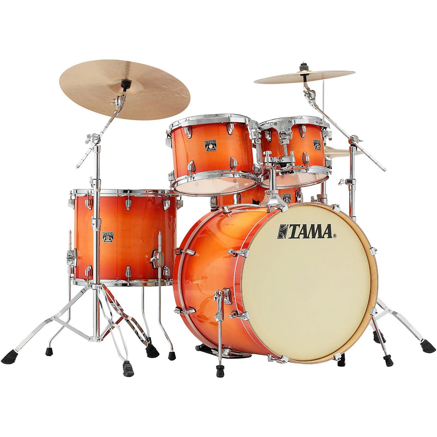 TAMA Superstar Classic 5-Piece Shell Pack With 22" Bass Drum Tangerine Lacquer Burst Outlet ???? TAMA TAMA Superstar Classic 5-Piece Shell Pack With 22" Bass Drum Tangerine Lacquer Burst ⌛ -Ludwig Shop J50289000002000 00 1400x1400 1