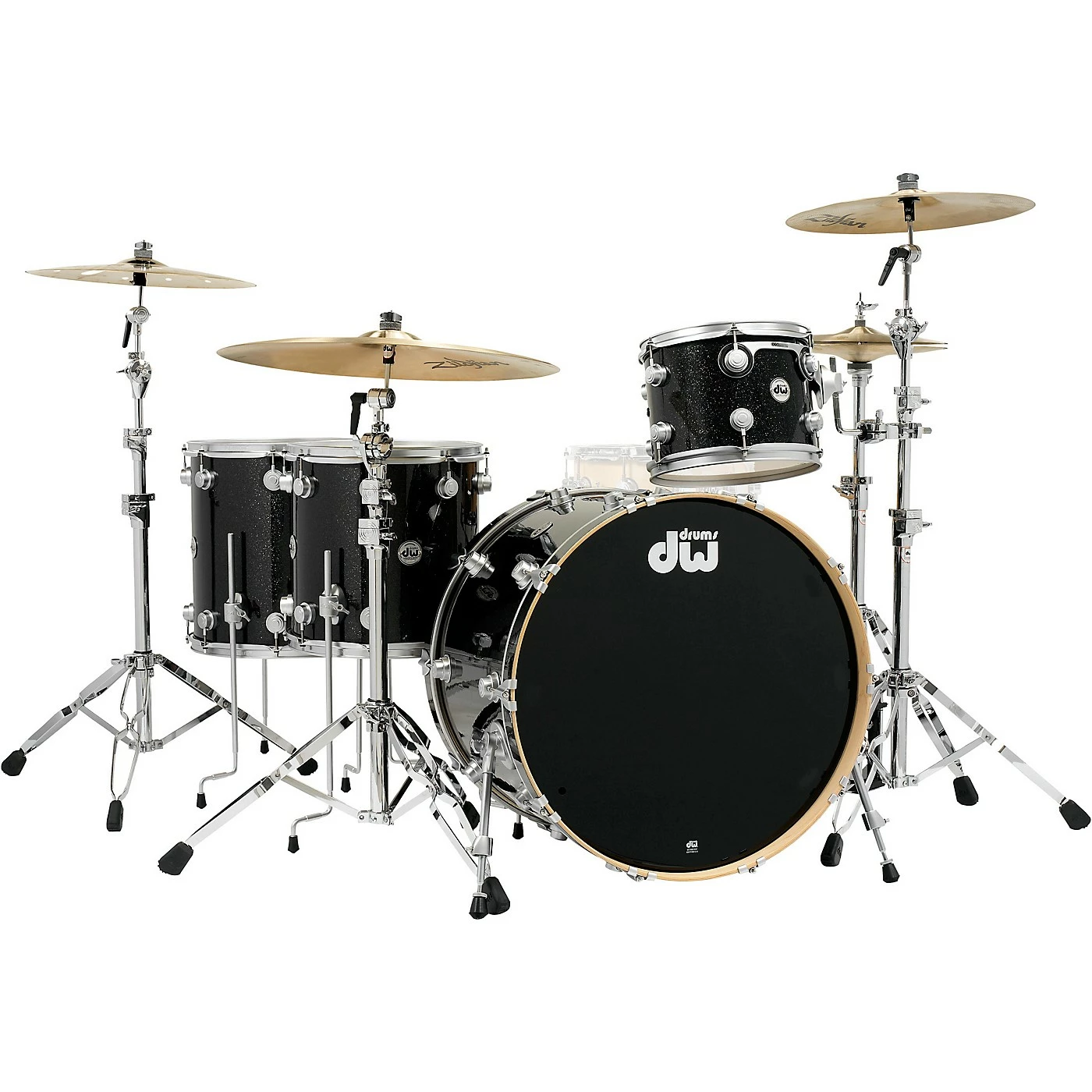 DW SSC Collector's Series 4-Piece Finish Ply Shell Pack with 24" Bass Drum with Satin Chrome Hardware Black Ice Outlet ???? DW DW SSC Collector's Series 4-Piece Finish Ply Shell Pack With 24" Bass Drum With Satin Chrome Hardware Black Ice ???? -Ludwig Shop K35848000001000 00 1400x1400 1
