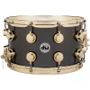 Hot Sale 🔔 DW DW Collector's Series Black Nickel Over Brass Metal Snare Drum 14 X 8 In. Black Nickel Over Brass With Gold Hardware 🧨