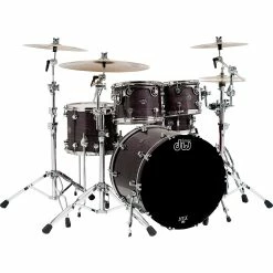 Flash Sale ???? DW DW Performance Series 5-Piece Shell Pack With Chrome Hardware Ebony Stain Lacquer ????