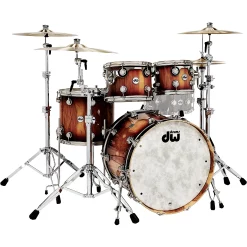 Promo ✔️ DW DW Collector's Series Pure Almond 4-Piece Shell Pack With Nickel Hardware, Toasted Almond Burst ????