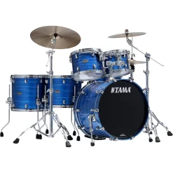 Brand new ???? TAMA TAMA Starclassic Walnut/Birch 5-Piece Shell Pack With 22" Bass Drum Lacquer Ocean Blue Ripple ✔️