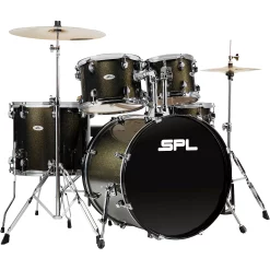 Buy ???? Sound Percussion Labs Sound Percussion Labs Unity II 5-Piece Complete Drum Set With Hardware, Cymbals And Throne Black Onyx Glitter ????