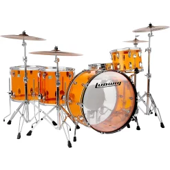 Outlet ⌛ Ludwig Ludwig Vistalite Zep 5-Piece Shell Pack Amber ????
