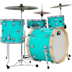 Best Pirce ✔️ DW DW 4-Piece Collector's Series Santa Monica Shell Pack With Satin Chrome Hardware Sea Foam Green 🤩