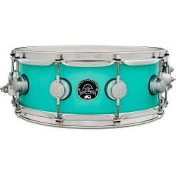 Best Sale ???? DW DW Collector's Series Santa Monica Snare Drum With Satin Chrome Hardware 14 X 5 In. Sea Foam Green ❤️