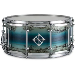 Promo 👍 Dixon Dixon Artisan Enchanted Ash Snare Drum 14 X 6.5 In. Electric Blue Burst 👍