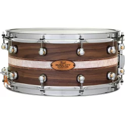Best deal ✔️ Pearl Pearl Music City Custom Solid Shell Snare Walnut With Kingwood Royal Inlay 14 X 6.5 In. 🎉