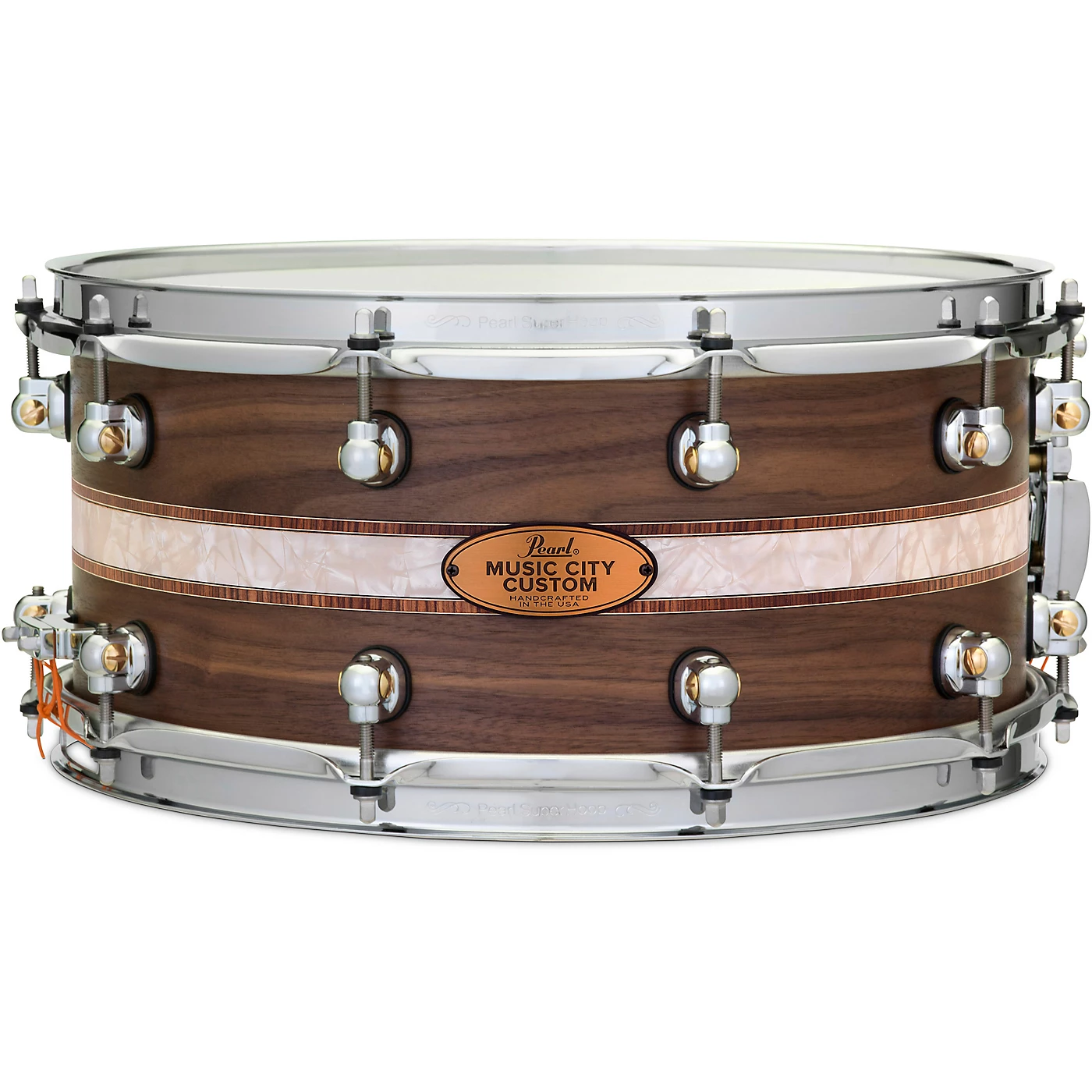 Pearl Music City Custom Solid Shell Snare Walnut with Kingwood Royal Inlay 14 x 6.5 in. Best deal ✔️ Pearl Pearl Music City Custom Solid Shell Snare Walnut With Kingwood Royal Inlay 14 X 6.5 In. ???? -Ludwig Shop L76250000001000 00 1400x1400 1