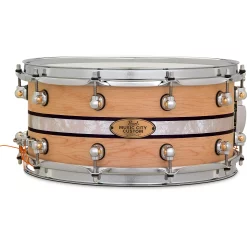Best Pirce 🔥 Pearl Pearl Music City Custom Solid Shell Snare Maple With DuoBand Ebony Marine Inlay 14 X 6.5 In. 🤩