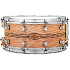 Flash Sale ???? Pearl Pearl Music City Custom Solid Shell Snare Ash With Boxwood-Rose TriBand Inlay 14 X 6.5 In. ????