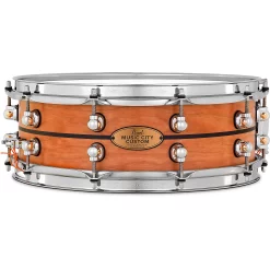 Outlet ???? Pearl Pearl Music City Custom Solid Shell Snare Cherry With Ebony Inlay 14 X 5 In. ????