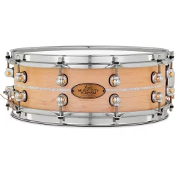 Flash Sale ✔️ Pearl Pearl Music City Custom Solid Shell Snare Maple With Nicotine Marine Inlay 14 X 5 In. ????