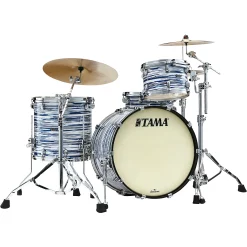 Cheap ❤️ TAMA TAMA Starclassic Maple 3-Piece Shell Pack With 22" Bass Drum Blue & White Oyster ⭐