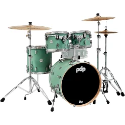 Promo ✨ PDP By DW PDP By DW Concept Maple 4-Piece Fusion Shell Pack With Chrome Hardware Satin Seafoam ⌛