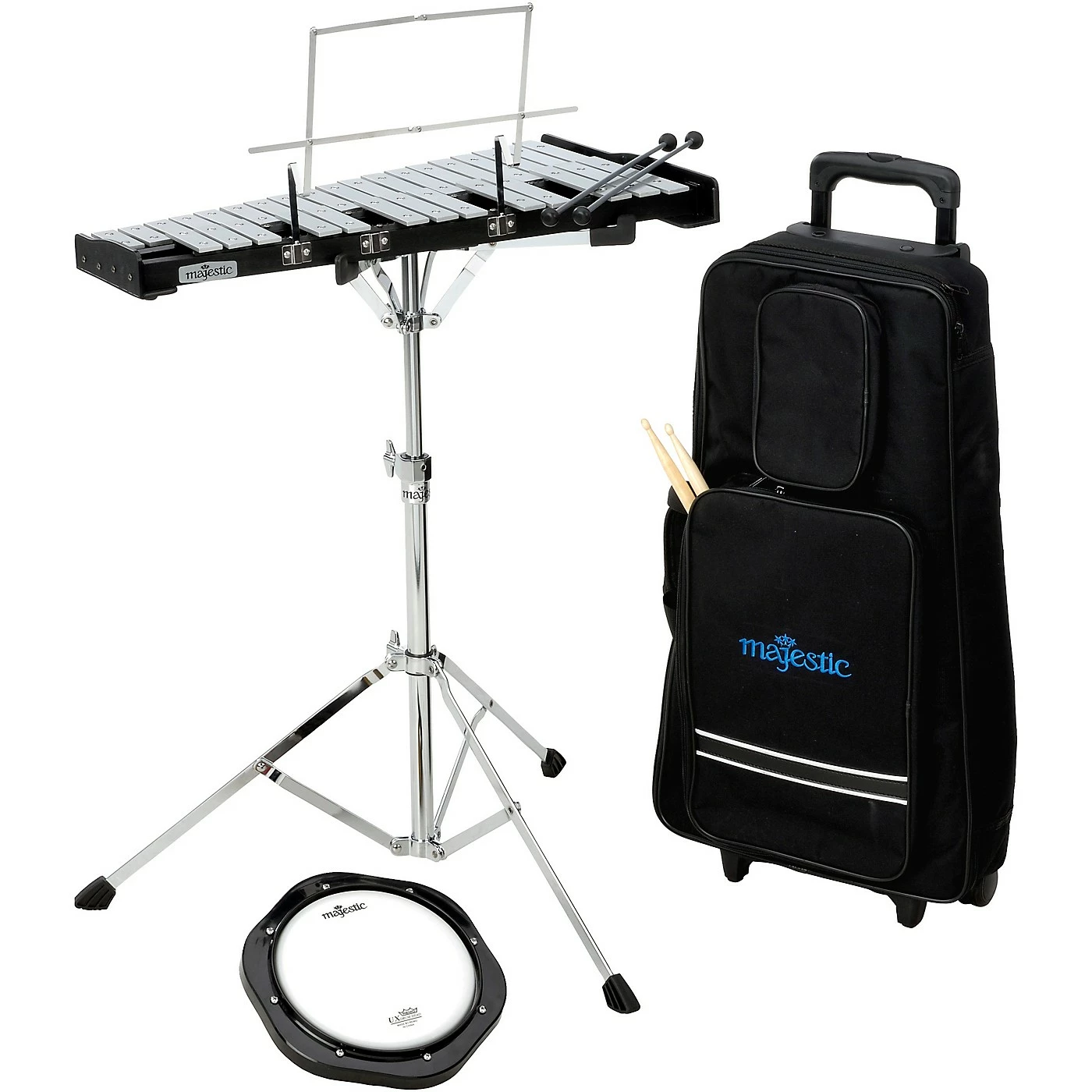 Majestic Bell and Practice Pad Kit With Rolling Cart New ❤️ Majestic Majestic Bell And Practice Pad Kit With Rolling Cart ???? -Ludwig Shop L80435000000000 00 1400x1400 1