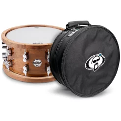 New ✨ PDP By DW PDP By DW Limited-Edition Dark Stain Walnut And Maple Snare With Walnut Hoops And Chrome Hardware And Protection Racket Case ????