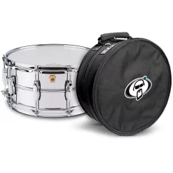 Brand new ⌛ Ludwig Ludwig Supraphonic Snare Drum Chrome With Protection Racket Case ❤️