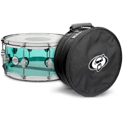Deals ???? DW DW Design Series Sea Glass Acrylic Snare Drum, Chrome Hardware With Protection Racket Case ⭐