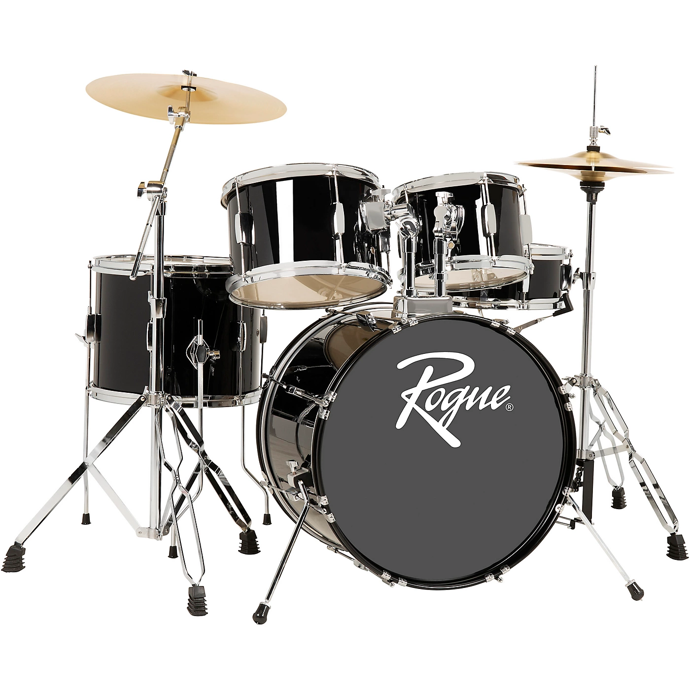 Best reviews of 🛒 Rogue Rogue 5-Piece Complete Drum Set Black ✨