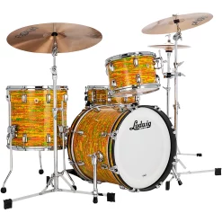 Best Sale ❤️ Ludwig Ludwig Classic Maple 3-Piece Jazzette Shell Pack With 18 In. Bass Drum Citrus Mod 😉