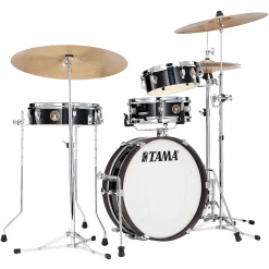 Best deal 👍 TAMA TAMA Club-JAM 4-Piece Pancake Kit With 18" Bass Drum Hairline Black Chrome Shell Hardware 🛒