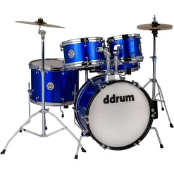 New ???? Ddrum Ddrum D1 Jr 5-Piece Complete Kit Cobalt Blue ????
