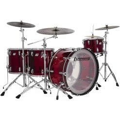 Wholesale ⌛ Ludwig Ludwig Vistalite 50th Anniversary "Zep" 5-Piece Shell Pack With 26 In. Bass Drum Red 🔔