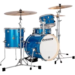 Discount ???? Ludwig Ludwig Breakbeats By Questlove 4-Piece Shell Pack Blue Sparkle ????