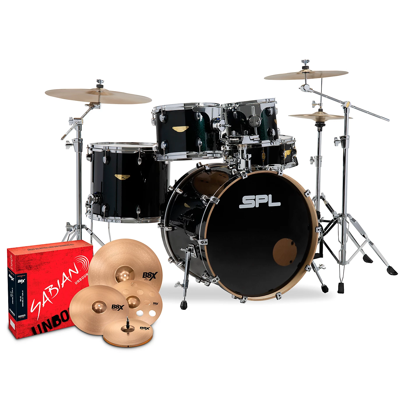 Best reviews of 🎉 Sound Percussion Labs Sound Percussion Labs Velocity Shell Pack With SABIAN B8X Performance Pack Midnight Sequin 👍